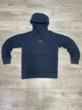 Nike FC Barcelona‎ Barca Navy High Neck Pullover Hoodie Sweatshirt Size S